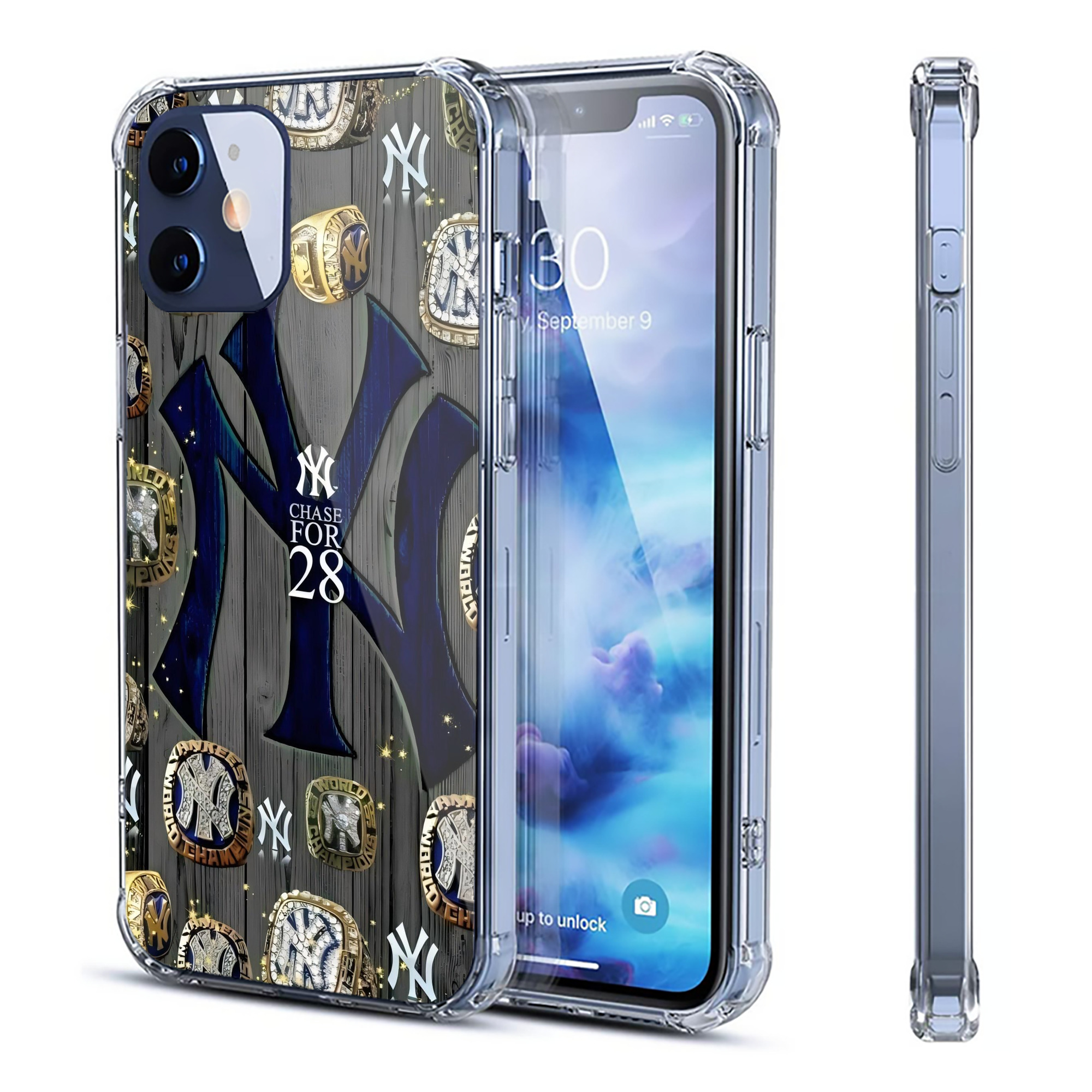 New York Yankees 209 Clear IPhone 12 Case – Soft TPU With UV Print – Enhanced Drop Protection, Precise Fit, Anti-Fingerprint, Customizable Design, Scratch-Resistant, Yellow-Resistant